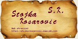 Stojka Košarović vizit kartica